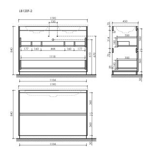 Тумба напольная под раковину Sancos Libra Floor LB120F-2EG 120 см дуб галифакс натуральный