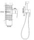 Гигиенический душ со смесителем Rose R1505F-2 белый/хром