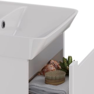 Тумба под раковину Lemark Buno mini LM05BM60T 60 см белый глянец