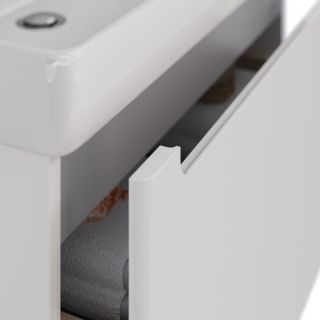 Тумба под раковину Lemark Buno mini LM05BM70T 70 см белый глянец