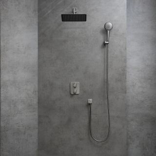 Душевой комплект Lemark Bronx LM3749GM с термостатом графит