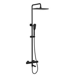 Душевая стойка Lemark Ursus LM7272BL с термостатом чёрный