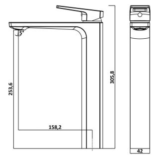 Смеситель для раковины Swedbe Kronos 2015 хром