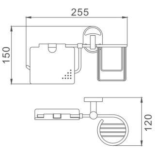 Держатель для туалетной бумаги Haiba HB1903-1 хром