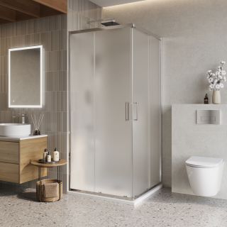 Душевой уголок BelBagno LUCE-A-2-90-P-Cr хром