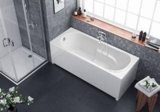 Акриловая ванна Berges Lumbo 170x75см белый 050003