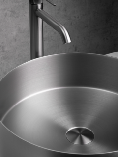 Раковина AltroBagno Luna 001002 MtGr из нержавеющей стали оружейная сталь