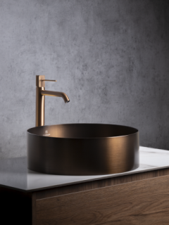 Раковина AltroBagno Luna 001004 BrAn из нержавеющей стали бронза состаренная