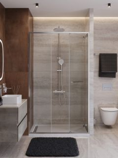 Душевая дверь CEZARES LUX-B-FS-11-130-C-CR хром