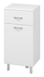 Напольная тумба Misty Люси с бельевой корзиной 40см белый