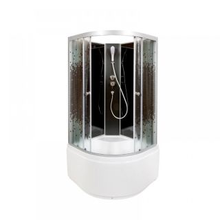 Душевая кабина Deto L 890 N без крыши BLACK 90х90х200 см