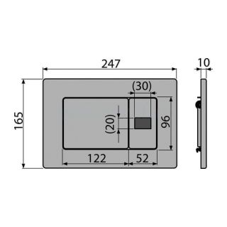 Сенсорная кнопка управления AlcaPlast хром матовый M279S