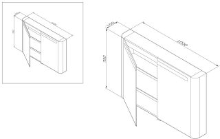 Зеркало-шкаф Am.Pm Sensation M30MCX1001NF 100 см орех