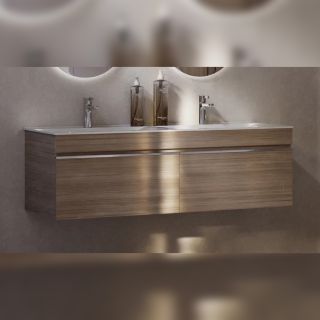 Тумба под раковину подвесная Velvex Pulsus tp.PUL.PUL.140.2Y дуб сонома, 140 см