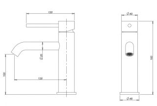 Смеситель для раковины Milacio Ultra MCU.550.GD брашированное золото