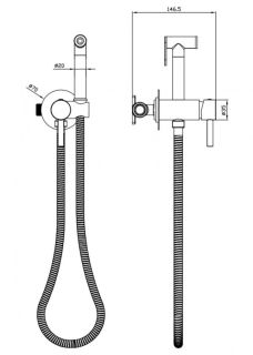 Гигиенический душ Milacio MCU MCU.850.GD брашированное золото