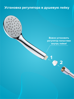 Лейка для душа РМС LE23 хром