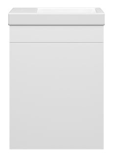 Подвесная тумба под раковину Misty Мини 40см с открытыми полками белый