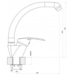 Смеситель для кухни Florentina Мира грей