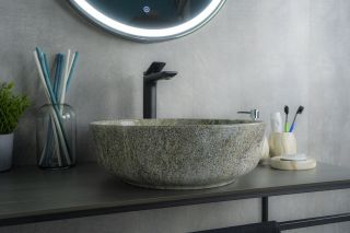 Раковина Gid Mnc498 54438 накладная под камень глянцевая 41.5x41.5x13.5