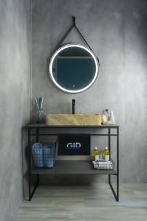 Раковина Gid Mnc595 54456 накладная под камень глянцевая 60x34x11