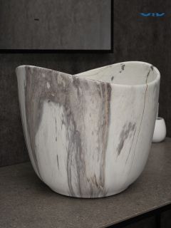 Раковина Gid Mnc9303 54479 накладная под камень матовая 36x36x32