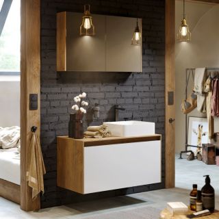 Зеркало-шкаф Aqwella Mobi MOB0410+MOB0717BS 100 см