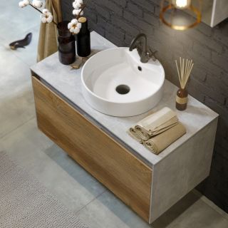 Подвесная тумба под раковину Aqwella Mobi MOB0110DB+MOB0710BS 100 см