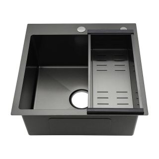 Мойка для кухни с коландером Gappo GS5050-6 чёрный