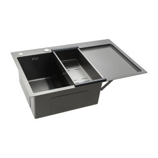 Мойка для кухни с коландером Gappo GS7850-6L чёрный