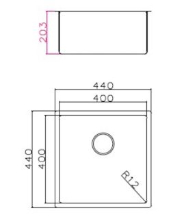 Кухонная мойка Grandex Aqua Proline 44 3034133 графит