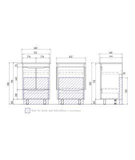 Тумба под раковину напольная Vigo Grani tn.GRI.ELI.60.2D.1Y 60 см белый