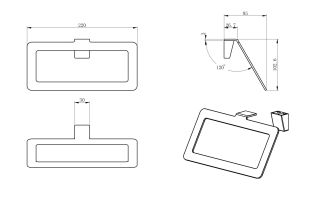 Вешалка для полотенец Wonzon & Woghand Eclipse WW-V2201-CR хром