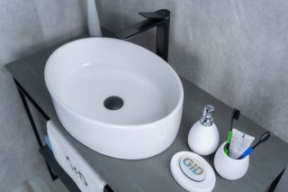 Раковина Gid N9012 51106 накладная белая 50x36x14