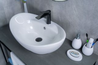 Раковина Gid N9018 51107 накладная белая 59x39x21