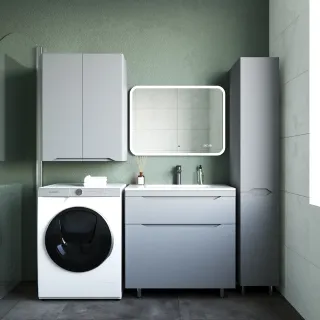 Тумба под раковину Style Line Марелла 80 Люкс Plus СС-00002403 серый матовый