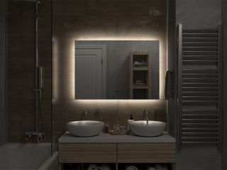 Зеркало с подсветкой Misty Нембус 100x70см белый