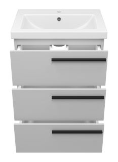 Напольная тумба под раковину Misty Ненси 60см серый