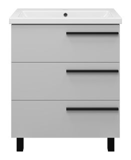 Напольная тумба под раковину Misty Ненси 70см серый