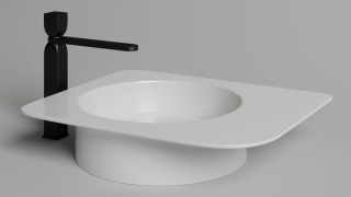 Накладная раковина Salini Ninfea 02 S-Stone 110521MRH 54см RAL снаружи