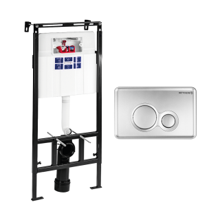 SET Инсталляция Sava Slim Superior+клавиша смыва хром глянец TWIN