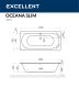 Ванна акриловая EXCELLENT Oceana Slim 170x75