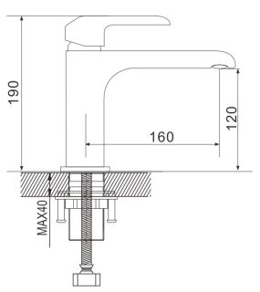 Смеситель для раковины Rose R2101F-1 белый/хром