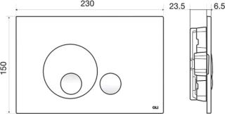 Смывная клавиша OLI Globe глянцевый хром 152950