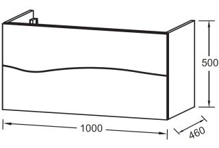 Тумба под раковину Jacob Delafon Sherwood EB1833RU-P13 100 см состаренный дуб