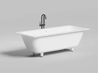 Ванна из искусственного камня Salini Orlanda Axis S-Stone 103222M 180x80см белый матовый