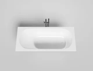 Ванна из искусственного камня Salini Ornella Kit S-Sense 102411G 170x75см белый глянцевый