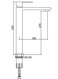 Высокий смеситель для раковины Splenka S224.15.06 чёрный