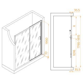Душевая дверь RGW PA-017B 350801718-14 180см чёрный