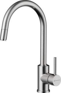 Смеситель для кухни Omoikiri Shinagawa-S-BN сталь